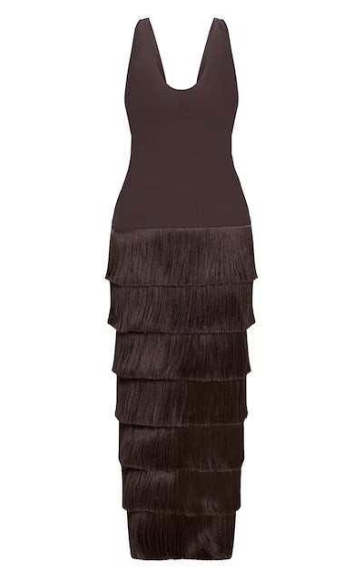 Tiered Fringe Cocktail Dress