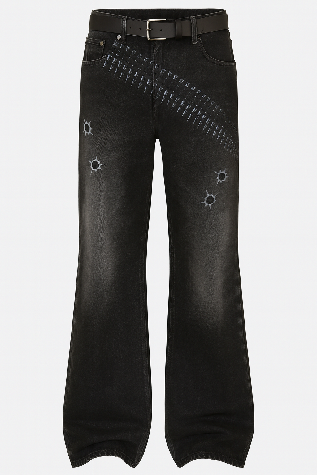 Bullet Edge Wide-Leg Denim
