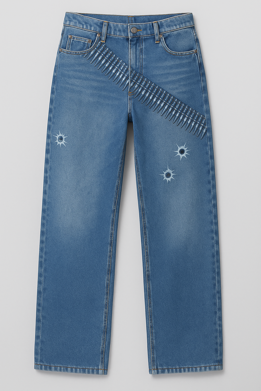 Bullet Edge Wide-Leg Denim
