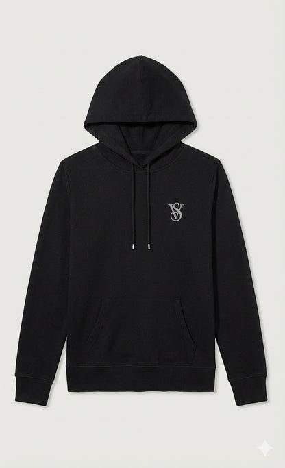 Black Signature Monogram Hoodie