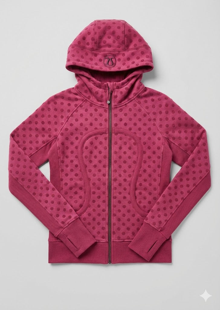 Berry Dot Fleece Hoodie