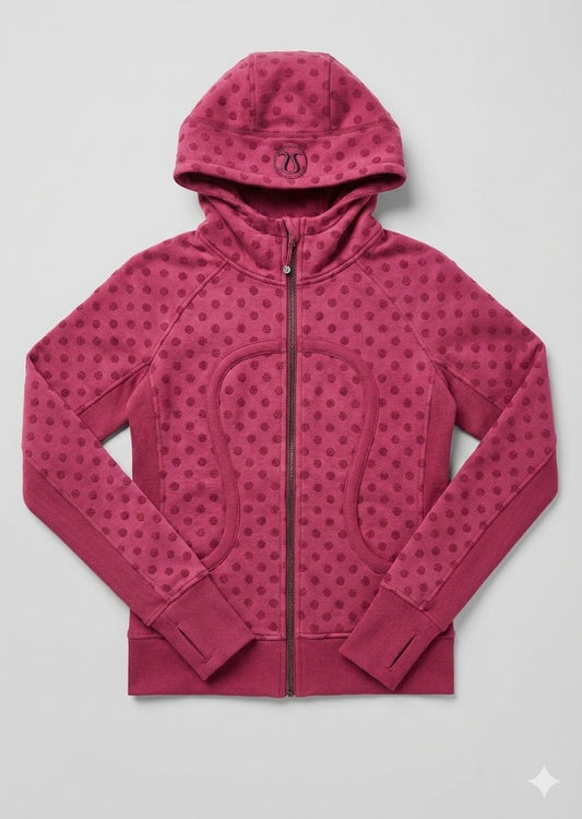 Berry Dot Fleece Hoodie