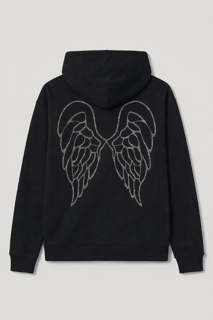 Black Signature Monogram Hoodie