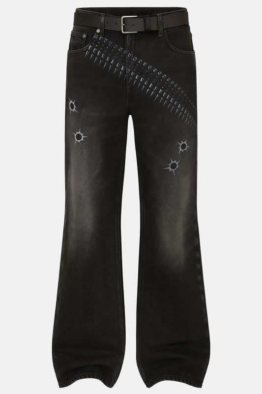 Bullet Edge Wide-Leg Denim