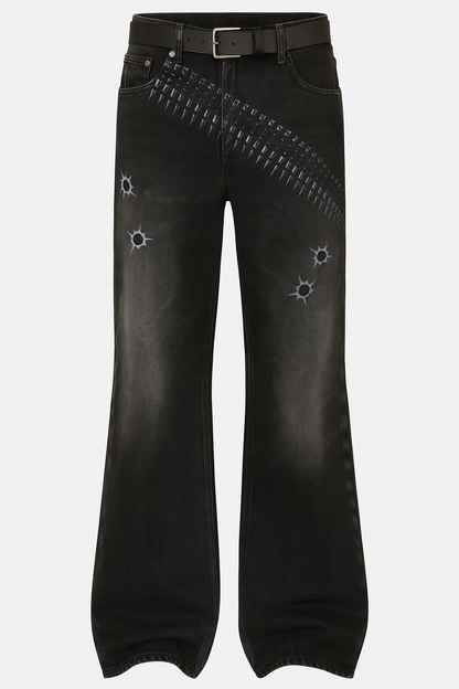 Bullet Edge Wide-Leg Denim
