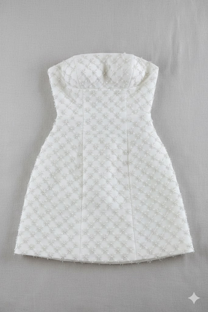 Embellished Strapless Mini Dress