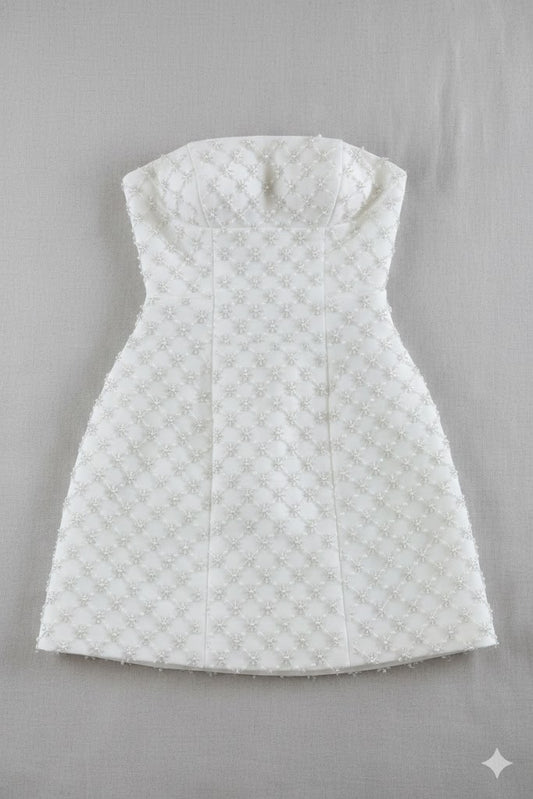 Embellished Strapless Mini Dress