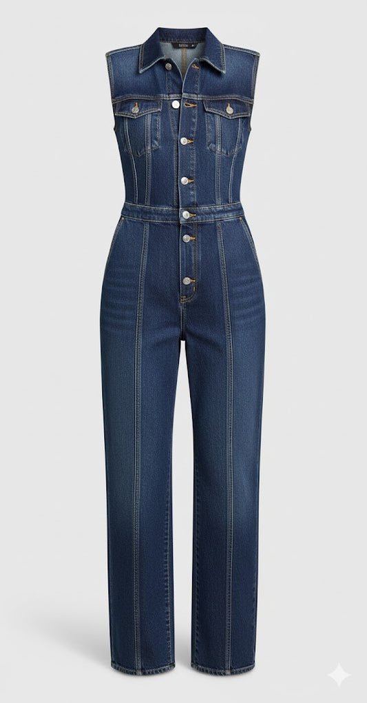 Denim Utility Jumpsuit