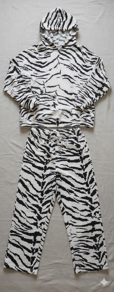 Zebra Print Fleece Set